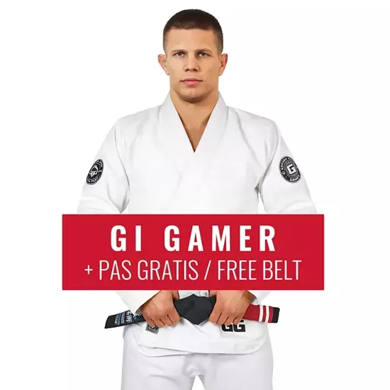 BJJ GI Gamer (White) + FREE Belt